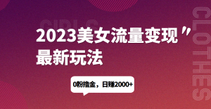 2023美女流量变现最新玩法,0粉撸金,日赚1500+,实测日引流200+网赚项目-副业赚钱-互联网创业-资源整合歪妹网赚